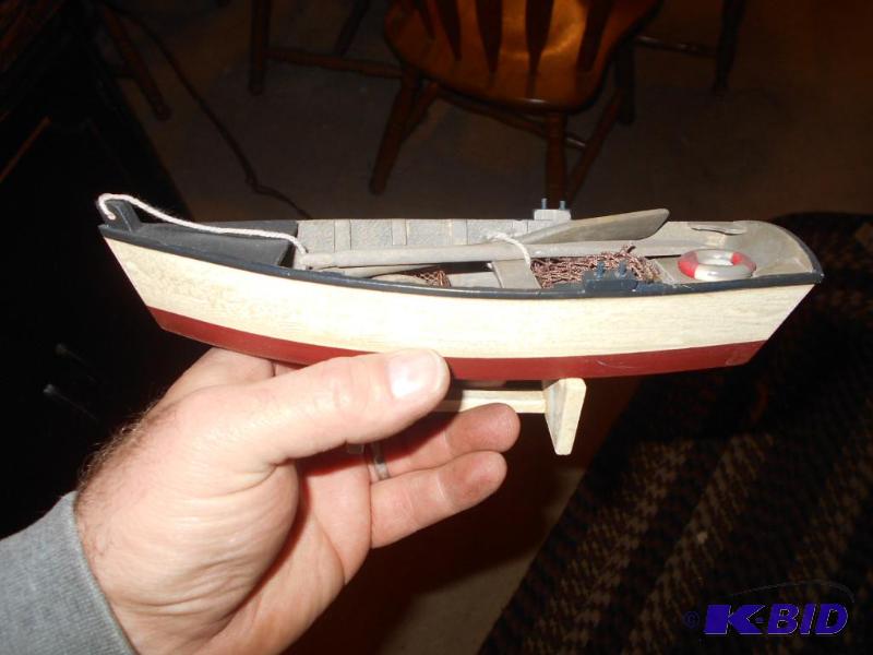 lot 187 image: wood replica fishing boat...
