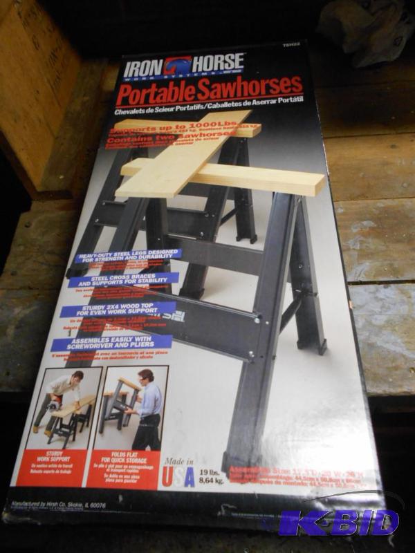 lot 213 image: Portable saw horse kit...