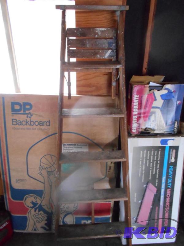 lot 239 image: wood step ladder...