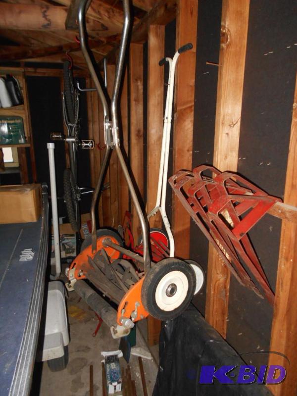lot 260 image: two reel type lawnmowers...