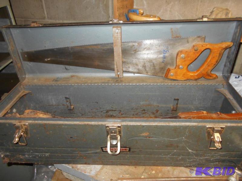 lot 325 image: carpenter tool box. All pictured tools come w...