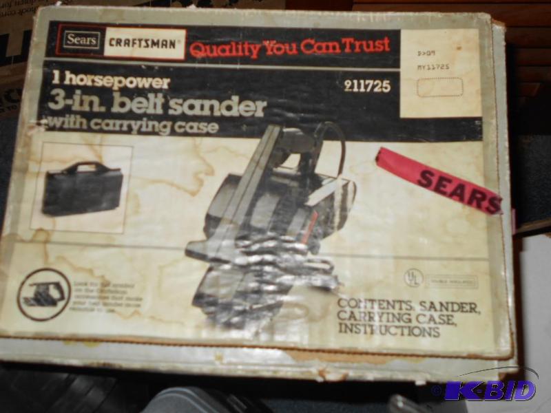 lot 344 image: Craftsman 3 belt sander...