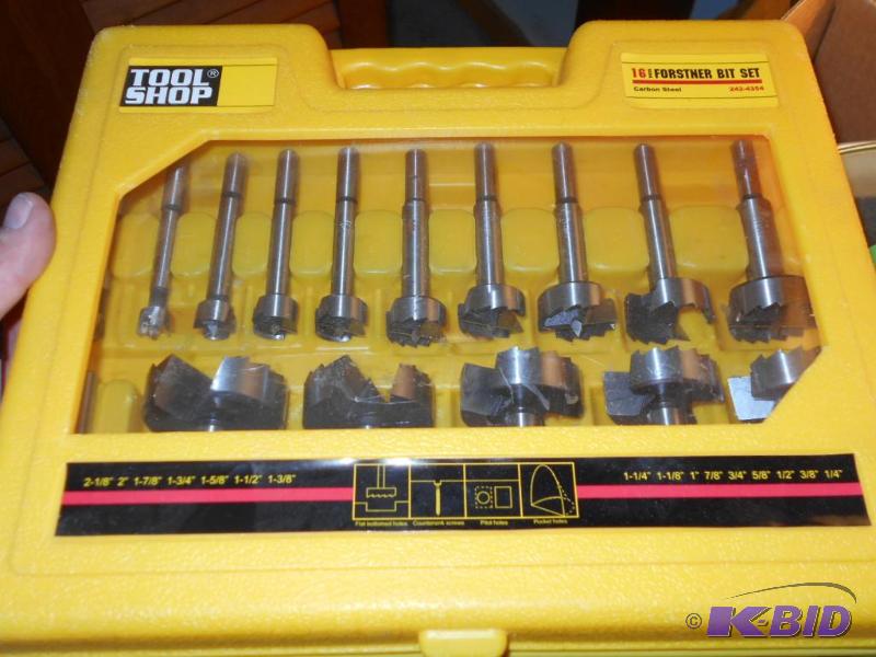lot 348 image: Tool shop Forstner bit set 16pc...