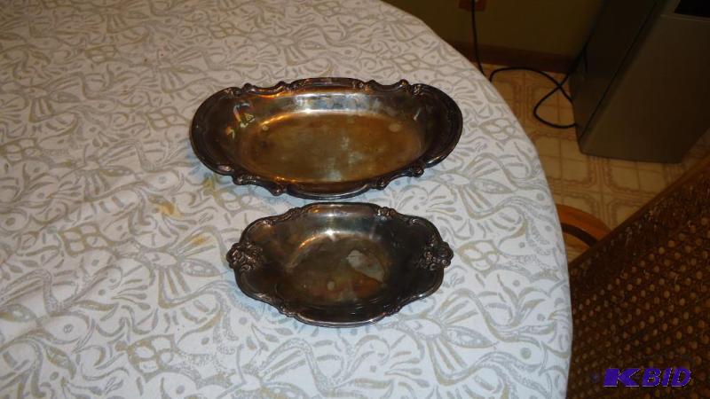 lot 360 image: 2 stainless steel server dishes...