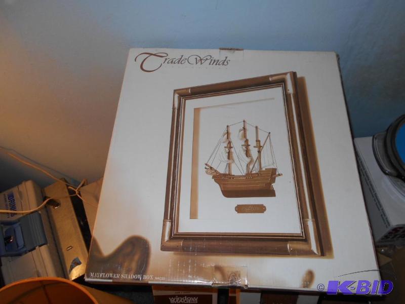 lot 53 image: Mayflower shadow box...