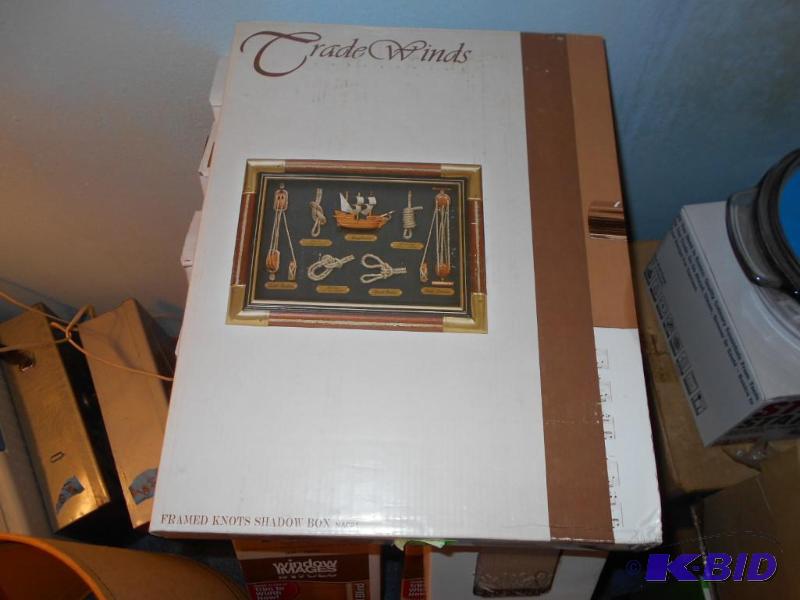 lot 54 image: Framed knots shadow box...
