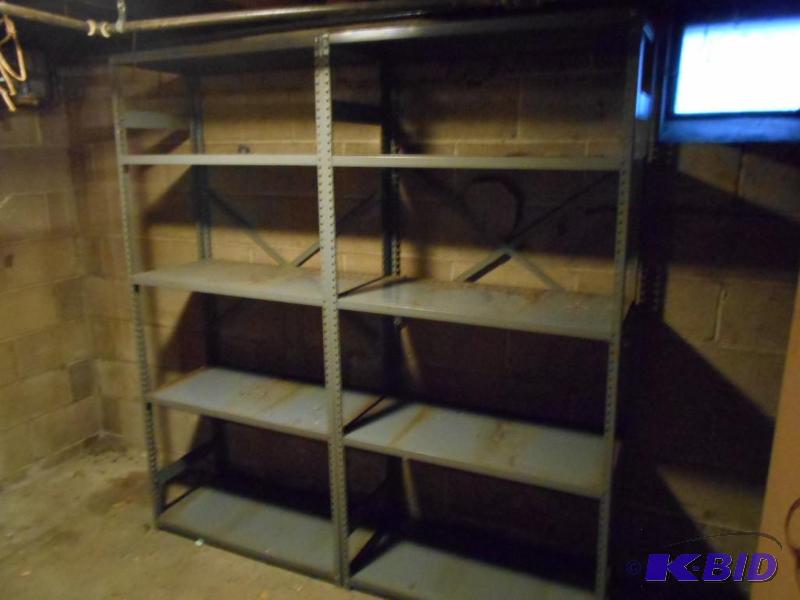 lot 62 image: two steel shelves...