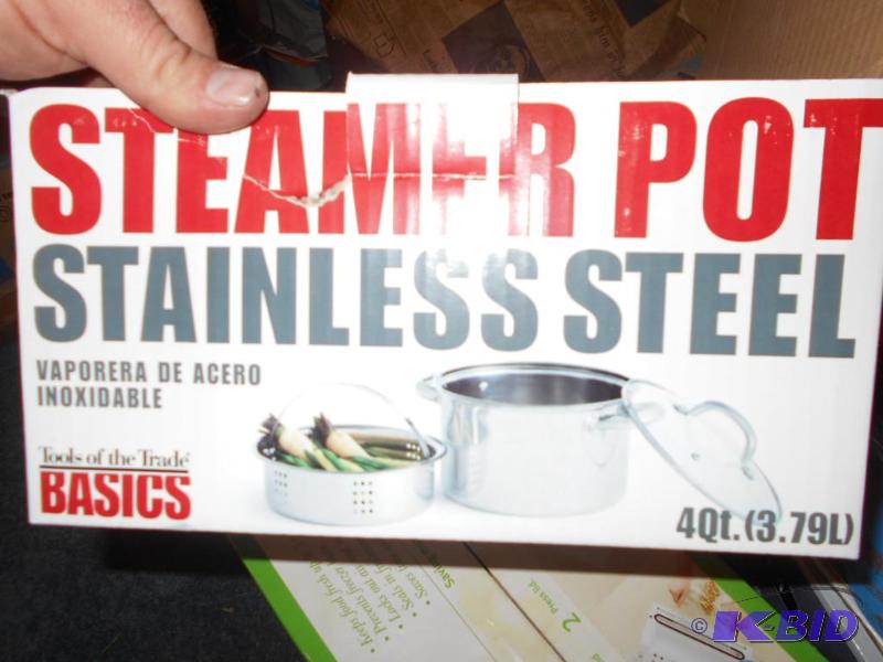 lot 89 image: Stainless Steel Steam Pot-new in box...