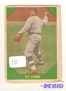 lot 10 image: Ty Cobb Fleer Card