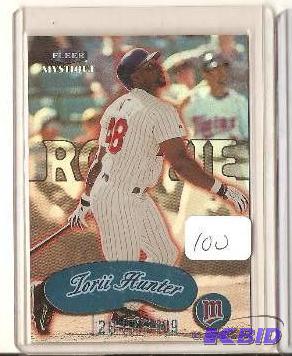 lot 100 image: 1999 Torii Hunter Rookie Card