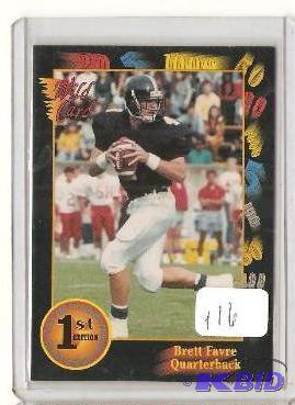 lot 116 image: 1991 Brett Favre Rookie Card