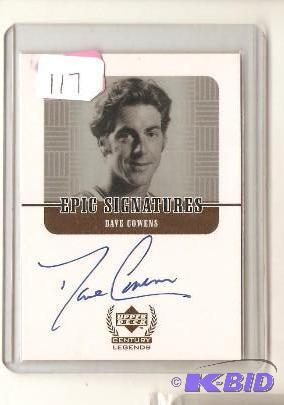 lot 117 image: Dave Cowens Upper Deck Legendary Signatures 1999
