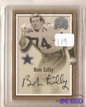 lot 119 image: Bob Lilly Greats of the Game Auto Card