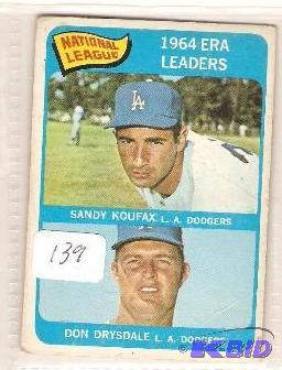 lot 139 image: 1965 Sandy KoufaxDon Drysdale Card