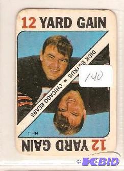 lot 140 image: 1960s Dick Butkus Game Card