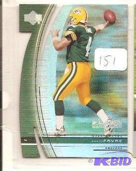 lot 151 image: Brett Favre Die Cut Card 1999