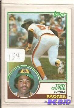 lot 154 image: Tony Gwynn Rookie Card