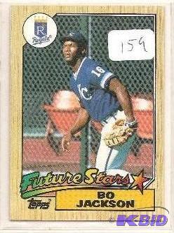 lot 159 image: 1987 Bo Jackson Rookie Card