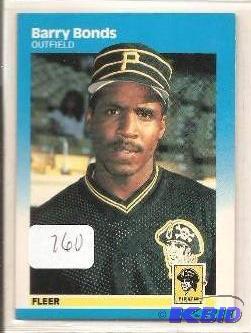 lot 160 image: Barry Bonds 1987 Fleer Rookie Card