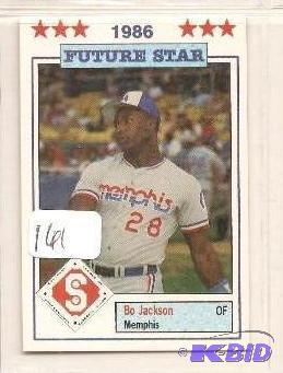 lot 161 image: 1986 Bo Jackson Rookie Card