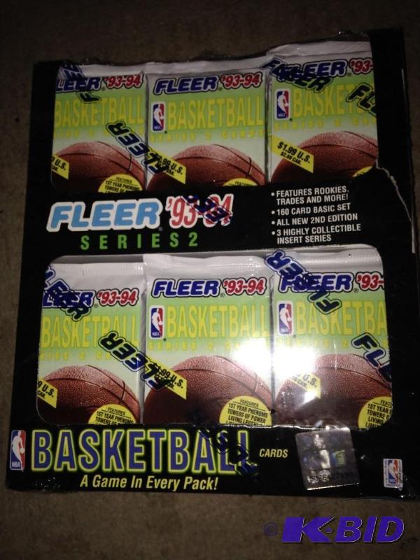lot 166 image: Fleer 93-94 Basketball Wax Packs Series Series 2