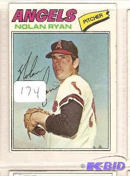 lot 174 image: Nolan Ryan 1977 Topps Card