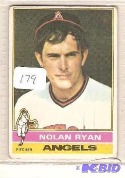 lot 179 image: Nolan Ryan 1976 Topps Card