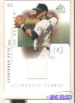 lot 183 image: AROD 2001 Jersey Card