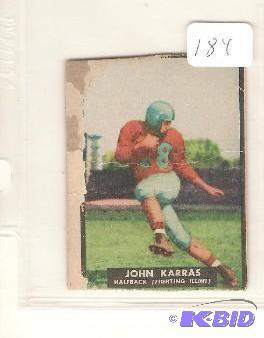 lot 184 image: 1951 Topps Magic John Karras