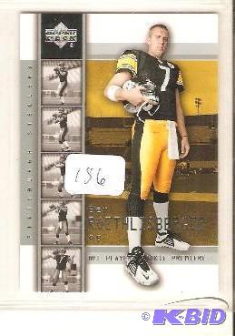 lot 186 image: Ben Roethlisberger Rookie Card