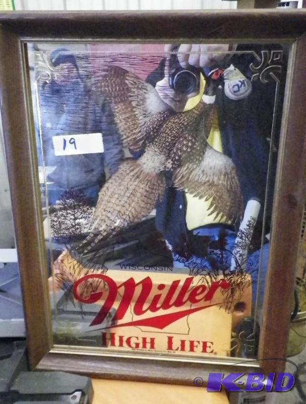 lot 19 image: Miller Lite Pheasant Series Mirror
