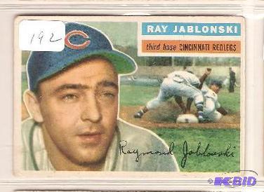 lot 192 image: 1956 Topps Ray Jablonski