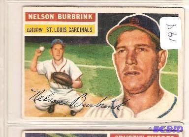 lot 194 image: 1956 Topps Nelson   Burbrink