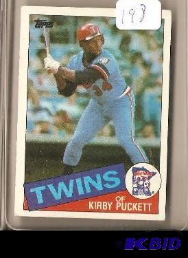 lot 198 image: 1985 Topps Kirby Puckett Rookie