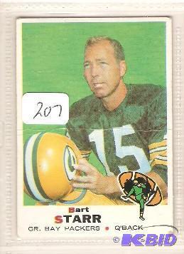 lot 207 image: 1969 Bart Starr - has creases
