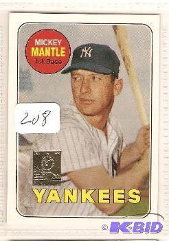 lot 208 image: 1996 Mickey Mantle Topps Reprint