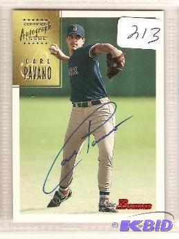 lot 213 image: Carl Pavonno Autographed Card