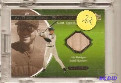 lot 22 image: AROD Game Used Bat Card