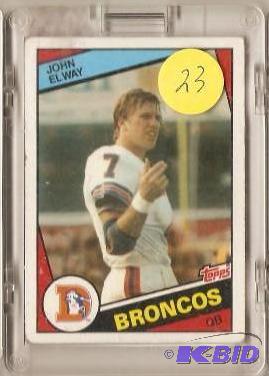 lot 23 image: 1984 Topps John Elway Rookie Card