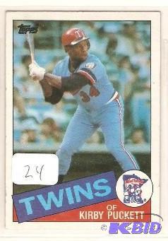lot 24 image: Topps 1985 Kirby Puckett Rookie