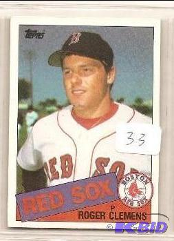 lot 33 image: 1985 Topps Roger Clemens Rookie