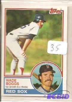 lot 35 image: 1983 Topps Wade Boggs Rookie