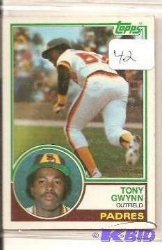 lot 42 image: Topps Tony Gwynn Rookie Card