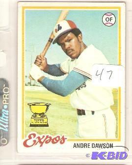 lot 47 image: Andrew Dawson 1978 Topps Card