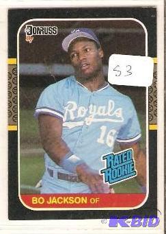 lot 53 image: 1987 Donruss Bo Jackson Rookie Card