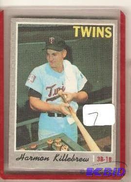 lot 7 image: 1970 Topps Harmon Killebrew - Great Corners