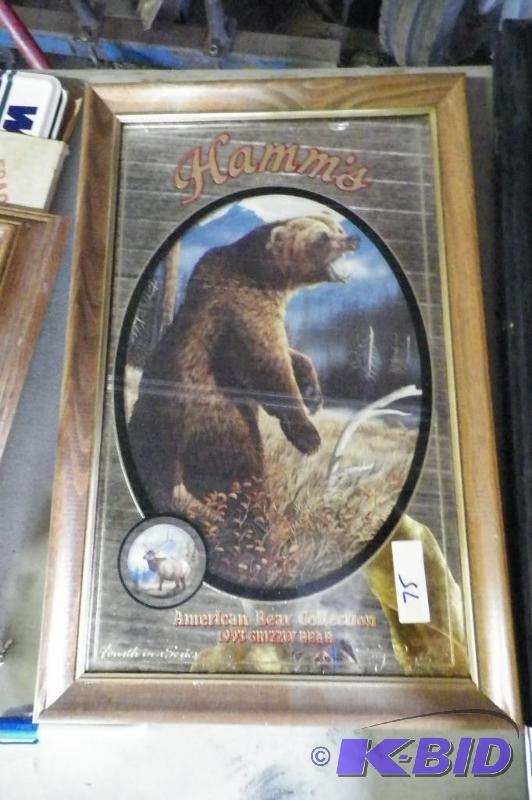 lot 75 image: Hamms Bear Bear Mirror