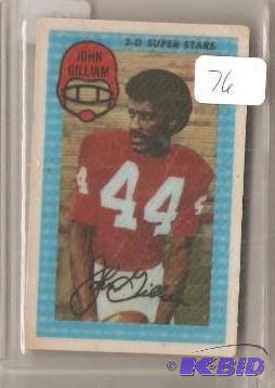 lot 76 image: 1971 Kelloggs 3D John Gilliam Card