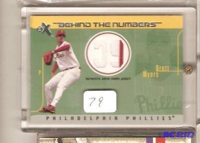 lot 79 image: 2003 Fleer Brett Myers Jersey Card