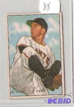lot 88 image: 1952 Bowman Dave Koslo